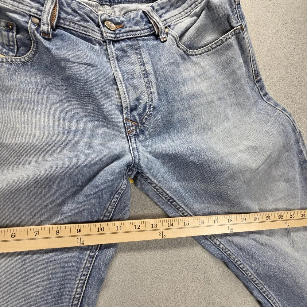 Diesel Jeans Mens 34x30 Blue Larkee Regular Straight Distressed Button Fly 0800Z